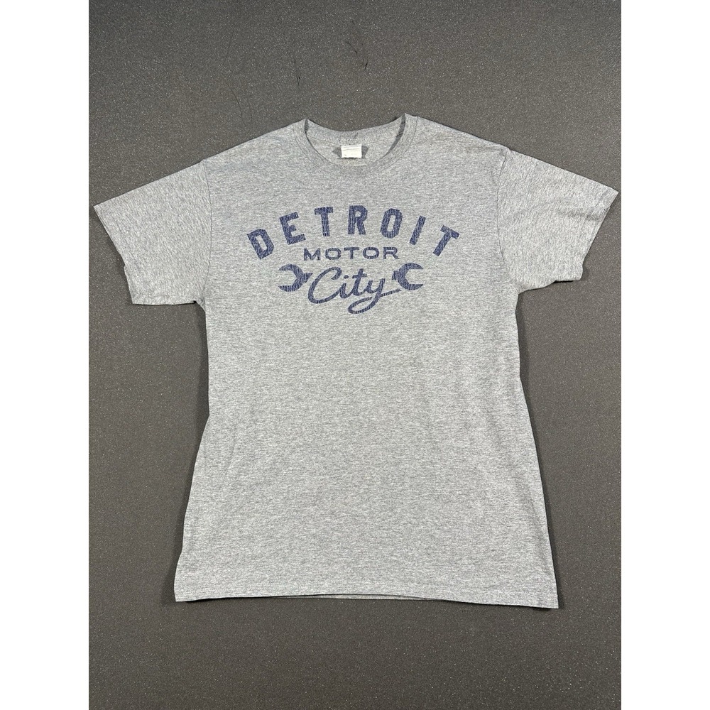 Men's Detroit Motor City Grey/Blue Medium T-Shirt